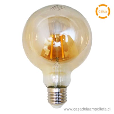 AMPOLLETA LED VINTAGE GLOBO G95 6W - BLANCO CÁLIDO (3000K)