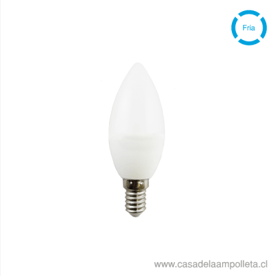 AMPOLLETA LED VELA 6W E14 - BLANCO FRÍO (6500K)1