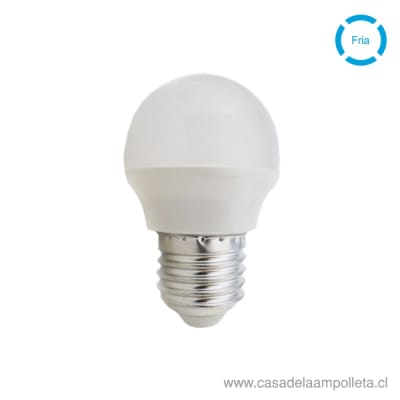 AMPOLLETA LED 2W BOLA G45 E27 - BLANCO FRÍO (6500K)