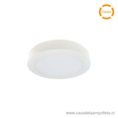 PANEL LED REDONDO SOBRESPUESTO 12W - BLANCO CÁLIDO (3000K)
