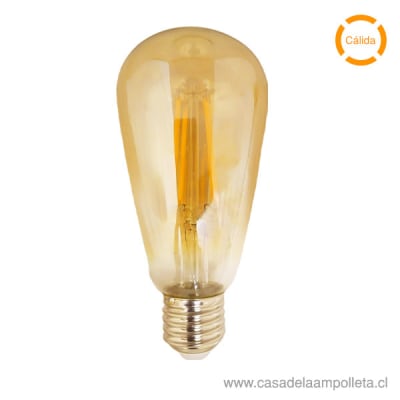 AMPOLLETA LED VINTAGE PERA ST64 6W - BLANCO CÁLIDO (2500K)1