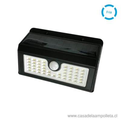FOCO LED SOLAR 4W CON SENSOR DE MOVIMIENTO - BLANCO FRÍO (6500K)