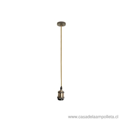 LÁMPARA COLGANTE VINTAGE BRONCE PARA AMPOLLETA E271