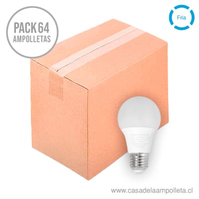 PACK 64 UDS - AMPOLLETA LED A60 9W - BLANCO FRIO (6400K) - MEGABRIGHT