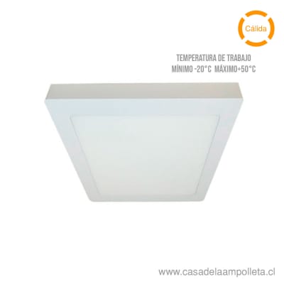 PANEL LED CUADRADO SOBREPUESTO 12W - BLANCO CÁLIDO (3000K) - FSL1