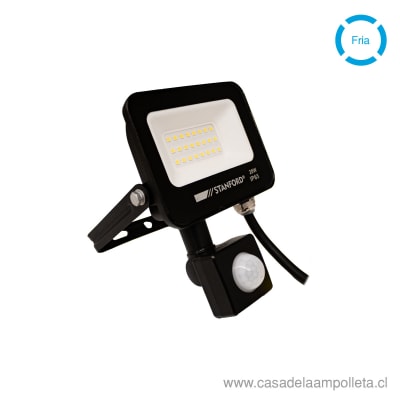 PROYECTOR LED PLANO 20W CON SENSOR DE MOVIMIENTO - BLANCO FRÍO (6500K)1