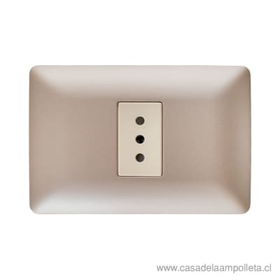 ENCHUFE SIMPLE 10A - CHAMPAGNE1
