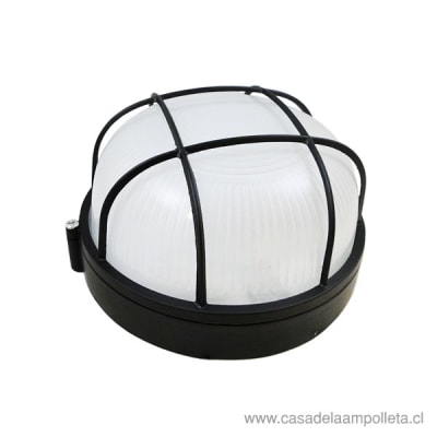 FOCO TORTUGA REDONDO CON REJILLA - NEGRO1