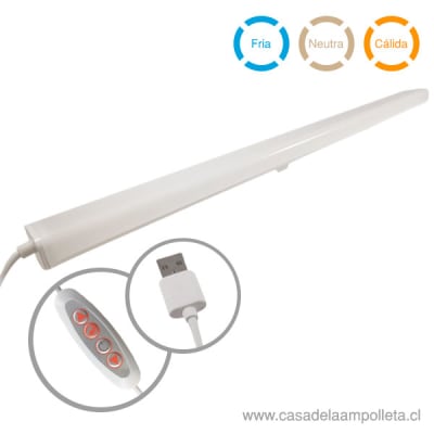 LÁMPARA FUGAS 7W USB 40CM - BLANCO CÁLIDO, NEUTRO Y FRÍO1