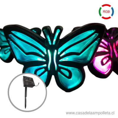 GUIRNALDA SOLAR 4 MARIPOSAS 80CM - RGB1