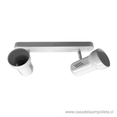 FOCO SPOT SOBREPUESTO R63 BARRA DOBLE - BLANCO1