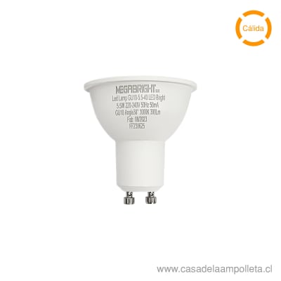 AMPOLLETA LED GU10 5,5W - BLANCO CÁLIDO (3000K)