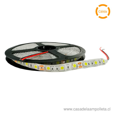 CINTA LED ROLLO 5 MTS 4040 12V CON SILICONA - BLANCO CÁLIDO (3000K)1