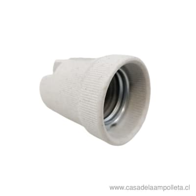 PORTALÁMPARA PORCELANA E27 - BLANCO