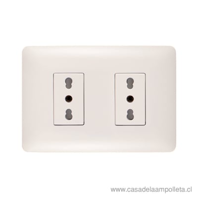 ENCHUFE DOBLE 10/16A - BLANCO