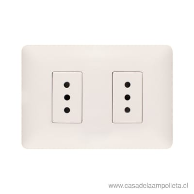ENCHUFE DOBLE 10A - BLANCO1