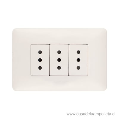 ENCHUFE TRIPLE 10A - BLANCO