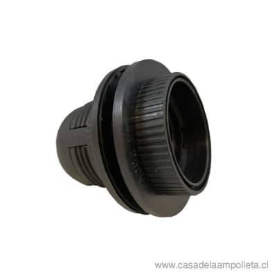 PORTALÁMPARA CON ANILLO E27 - NEGRO1