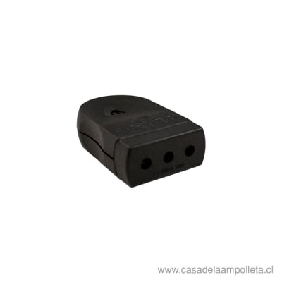 ENCHUFE HEMBRA VOLANTE 10A - NEGRO