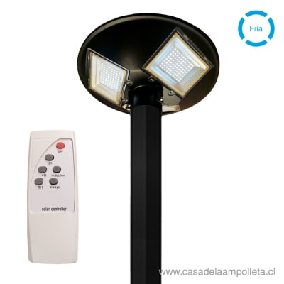 PAGODA FAROLA LED SOLAR S07 IP65 150W CON CONTROL REMOTO - BLANCO FRÍO (6500K)