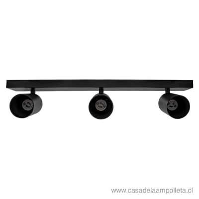 FOCO SPOT SOBREPUESTO GU10 TRIPLE - NEGRO MATE1