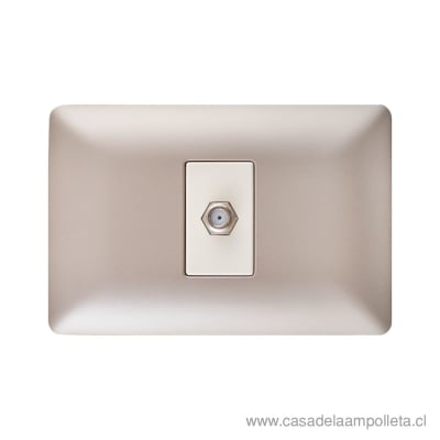 ENCHUFE SIMPLE COAXIAL - CHAMPAGNE1