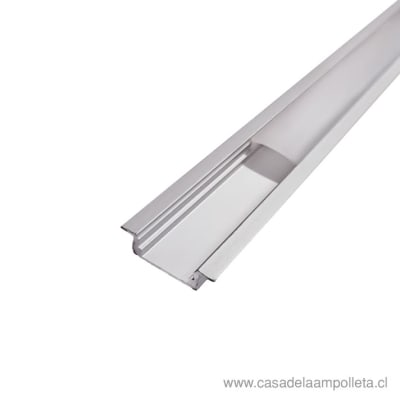 PERFIL DE ALUMINIO EMBUTIDO 17X7MM PARA CINTA LED - 2 METROS - VELLMAX1
