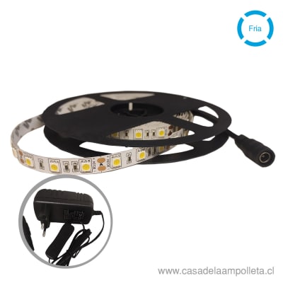 CINTA LED 5050 12V 14,4W 3 METROS (INCLUYE DRIVER) - BLANCO FRÍO (6500K)1