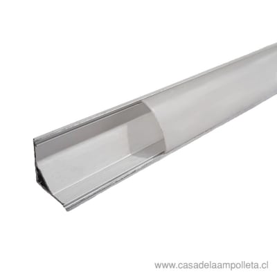 PERFIL DE ALUMINIO ESQUINERO 16X16MM PARA CINTA LED - 2 METROS - VELLMAX1