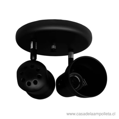 FOCO LED SOBREPUESTO R63 PLAFÓN DOBLE - NEGRO