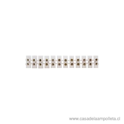 REGLETA DE CONEXIÓN DE 6A BLANCA 12 TERMINALES1