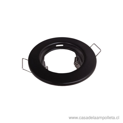FOCO EMBUTIDO FIJO SIMPLE PARA DICROICO - NEGRO1