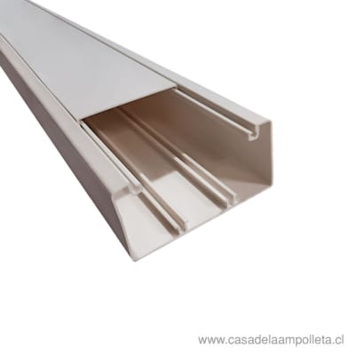 CANALETA DE PVC 100X50MM SIN ADHESIVO - 2 METROS1
