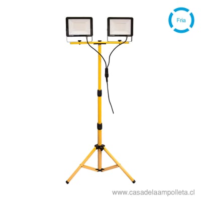 2 PROYECTORES LED PLANO DE 50W + TRÍPODE - BLANCO FRÍO (6500K)1