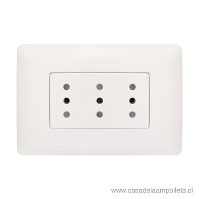 ENCHUFE TRIPLE PUENTEADO 10A - BLANCO1