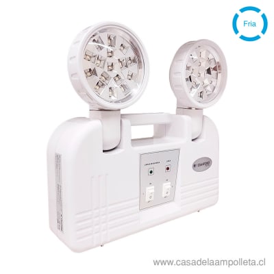 LAMPARA DE EMERGENCIA LED 2 FOCOS 1.5W