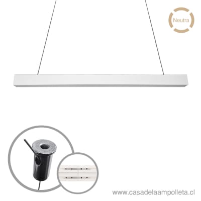 LAMPARA LED LINEAL PENDANT 40W 120CM BLANCO - BLANCO NEUTRO (4000K)1