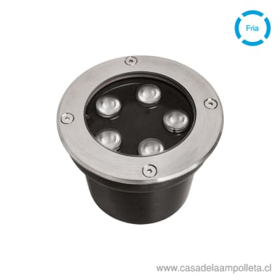FOCO EMBUTIDO DE PISO 5W NÍQUEL - BLANCO FRÍO (5000K)1