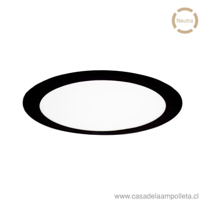 PANEL LED REDONDO EMBUTIDO 18W NEGRO - BLANCO NEUTRO (4500K)1
