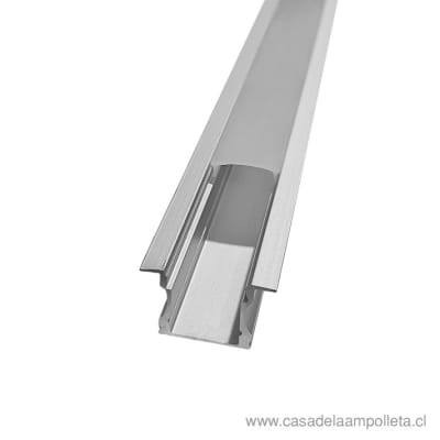 PERFIL DE ALUMINIO EMBUTIDO 15X17MM PARA CINTA LED - 2 METROS