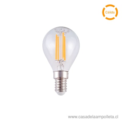 AMPOLLETA LED 4W G45 E14 DIMERIZABLE - BLANCO CÁLIDO (2700K)