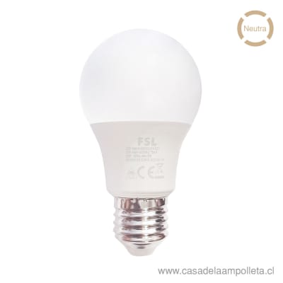 AMPOLLETA LED A60 9W - BLANCO NEUTRO (4000K) - FSL1