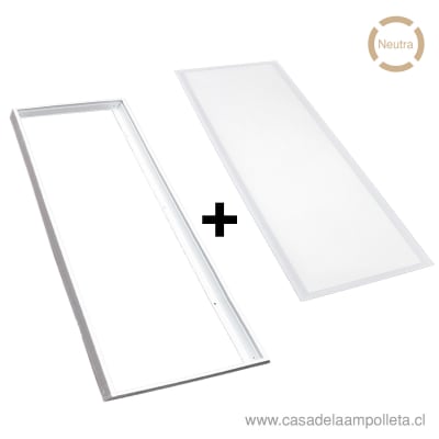 PANEL LED 120X60 96W SOBREPUESTO (INCLUYE MARCO) - BLANCO NEUTRO (4000K)