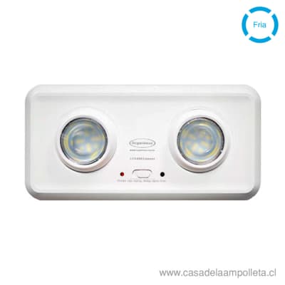 LÁMPARA DE EMERGENCIA LED 2 FOCOS 6W - SEGURIMAX1