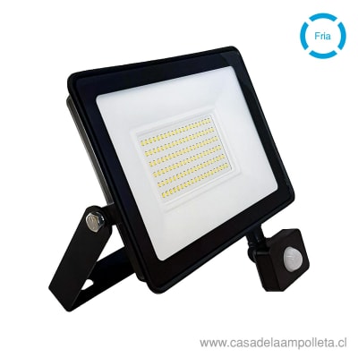 PROYECTOR LED PLANO 100W CON SENSOR DE MOVIMIENTO - BLANCO FRÍO (5700K) - FARETTO1