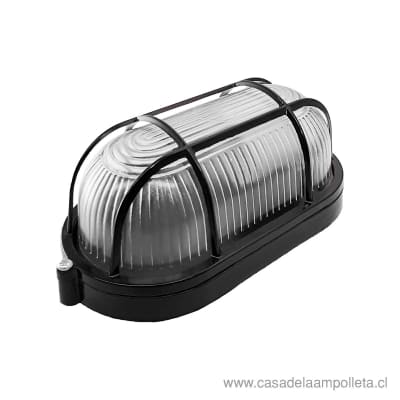 FOCO TORTUGA OVALADO CON REJILLA - NEGRO - FARETTO1