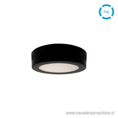 PANEL LED REDONDO SOBREPUESTO 6W NEGRO - BLANCO FRÍO (6500K) - FSL1