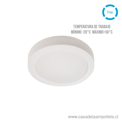 PANEL LED REDONDO SOBREPUESTO 12W - BLANCO FRÍO (6500K) - LOGIC