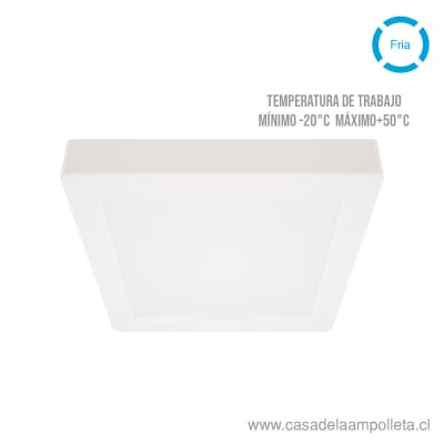 PANEL LED CUADRADO SOBREPUESTO 12W - BLANCO FRÍO (6500K) - LOGIC1