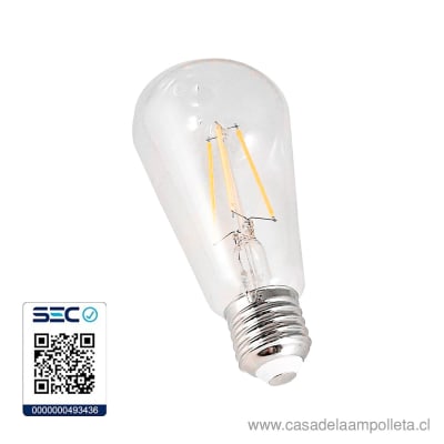 AMPOLLETA LED VINTAGE PERA ST64 7W - BLANCO CÁLIDO (2700K)